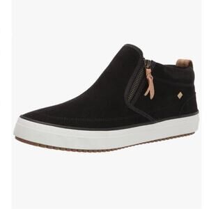 Sperry Women's Sz 9 Crest Lug Zone Side Zip Suede Chukka Sneakers Black